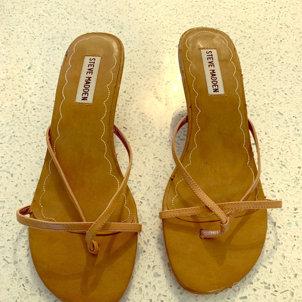 Brown short heels
